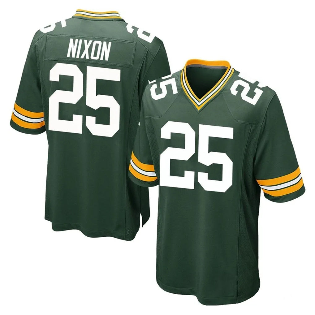 GB.Packers #25 Keisean Nixon Player Green Home Game CAdoa Stitched Jerseys