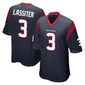 H.Texans #3 Kamari Lassiter Player Navy Home Game CAdoa Stitched Jerseys