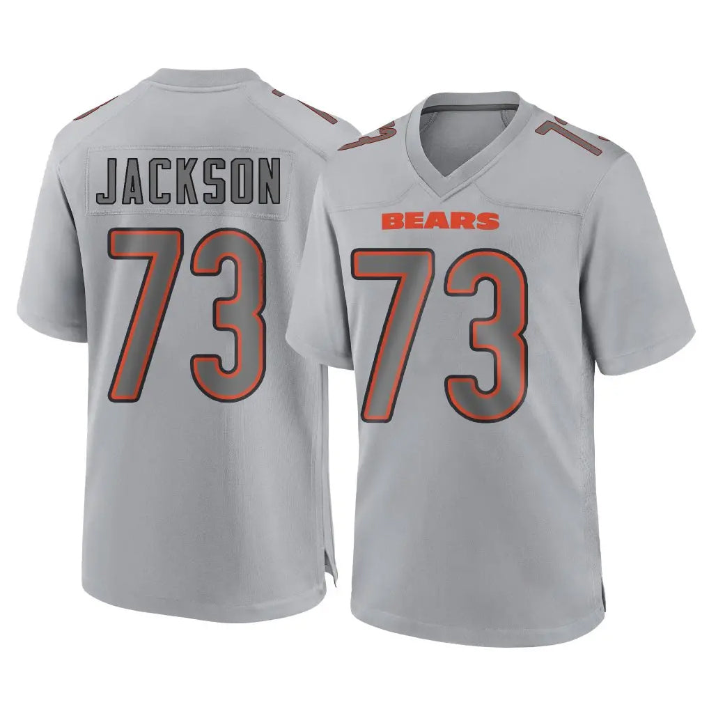 C.Bears #73 Jonah Jackson Player Gray Atmosphere Fashion Game CAdoa Stitched Jerseys