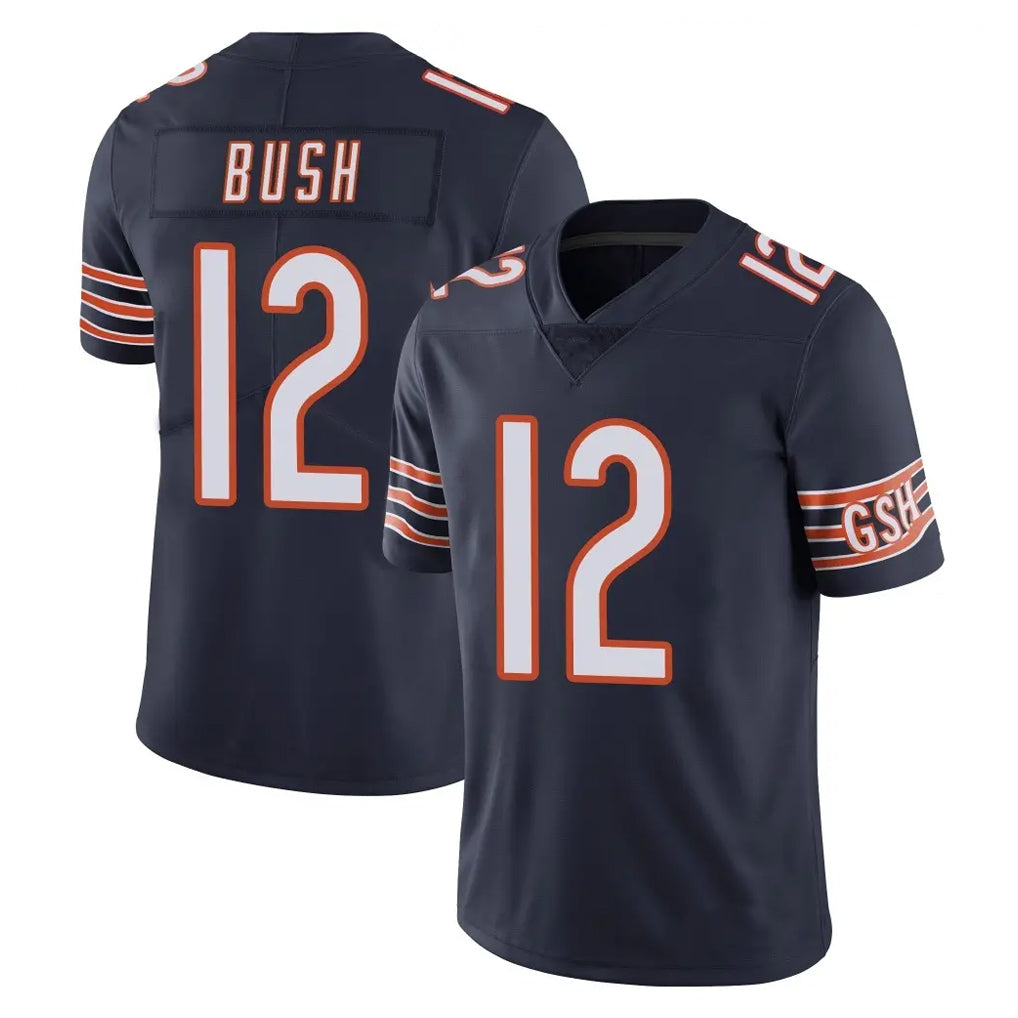 C.Bears #12 Devin Bush Player Navy Vapor Untouchable Limited Home Game CAdoa Stitched Jerseys