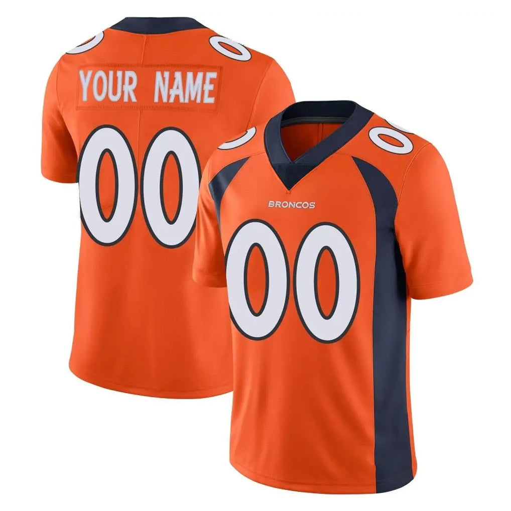 Custom D.Broncos Orange Color Vapor Untouchable Limited Game Any Name & Numbers CAdoa Stitched Jerseys