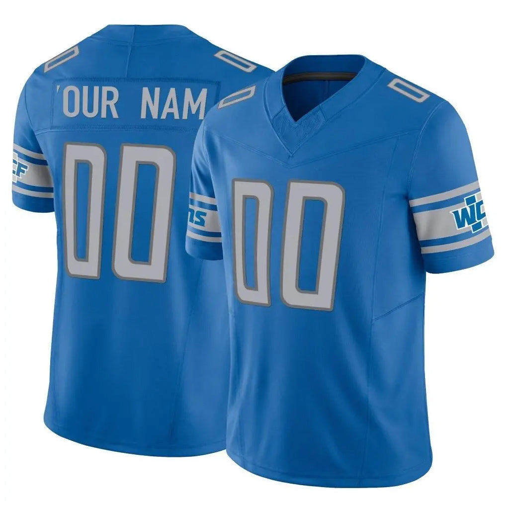 Custom D.Lions Blue Vapor F.U.S.E. Limited Home Game Any Name & Numbers CAdoa Stitched Jerseys