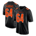 C.Bengals #64 Ted Karras Player Black Fashion Game CAdoa Stitched Jerseys