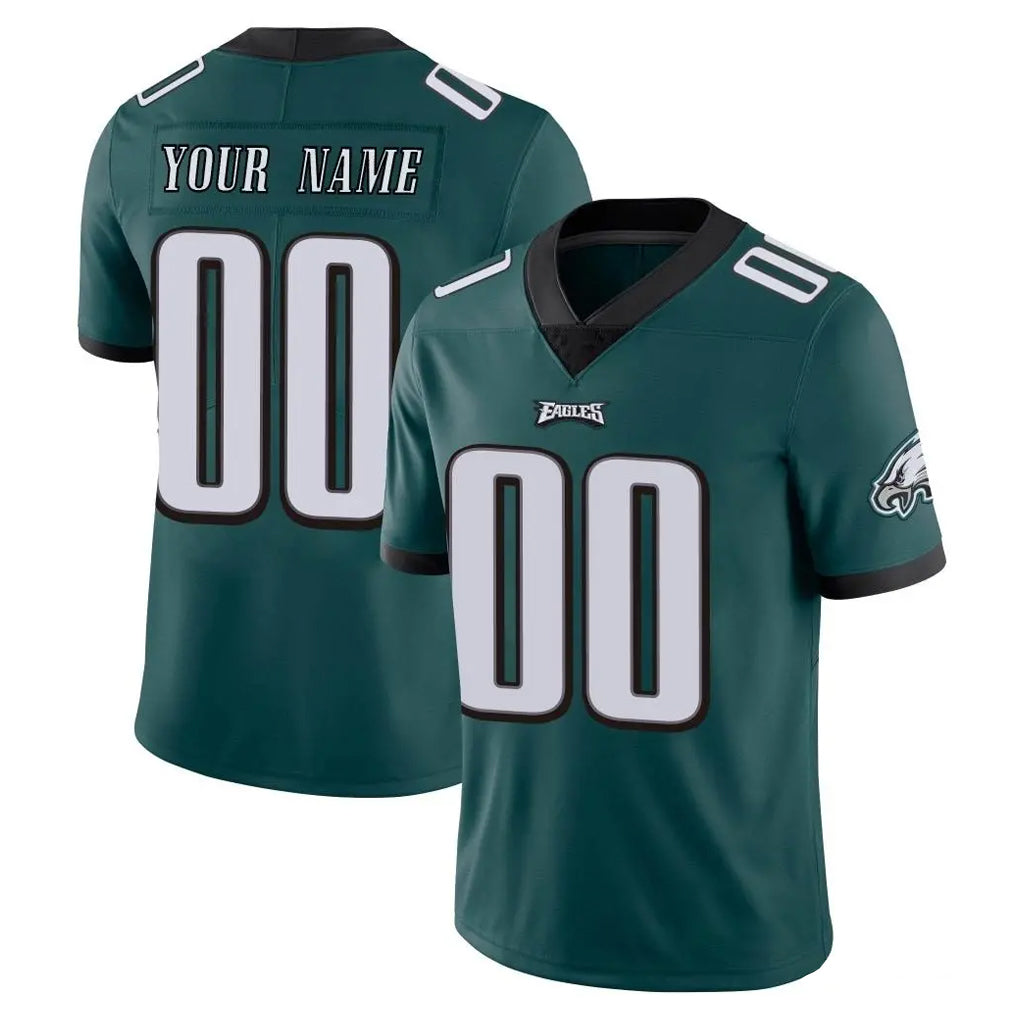 Custom P.Eagles Team Color Green Vapor Untouchable Home Game Any Name & Numbers CAdoa Stitched Jerseys