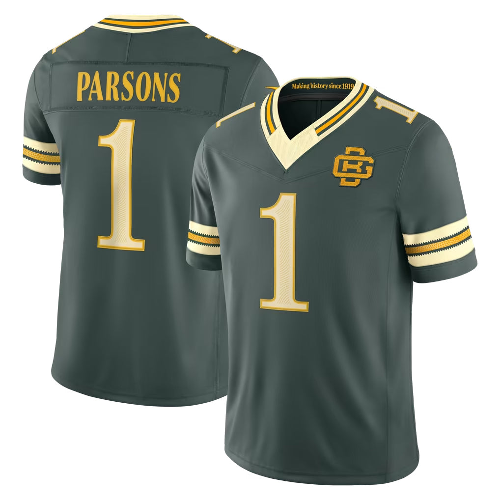 GB.Packers #1 Micah Parsons Player Green Limited 2026 Rivalries Collection Home Game CAdoa Stitched Jerseys