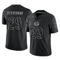 C.Bears #29 Tyrique Stevenson Player Black REFLECTIVE Limited Game CAdoa Stitched Jerseys