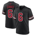 A.Cardinals #6 James Conner Player Black Alternate Game beagls Stitched Jerseys