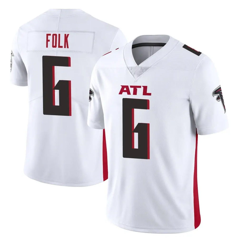 A.Falcons #6 Nick Folk Player White Vapor Untouchable Limited Home Game CAdoa Stitched Jerseys