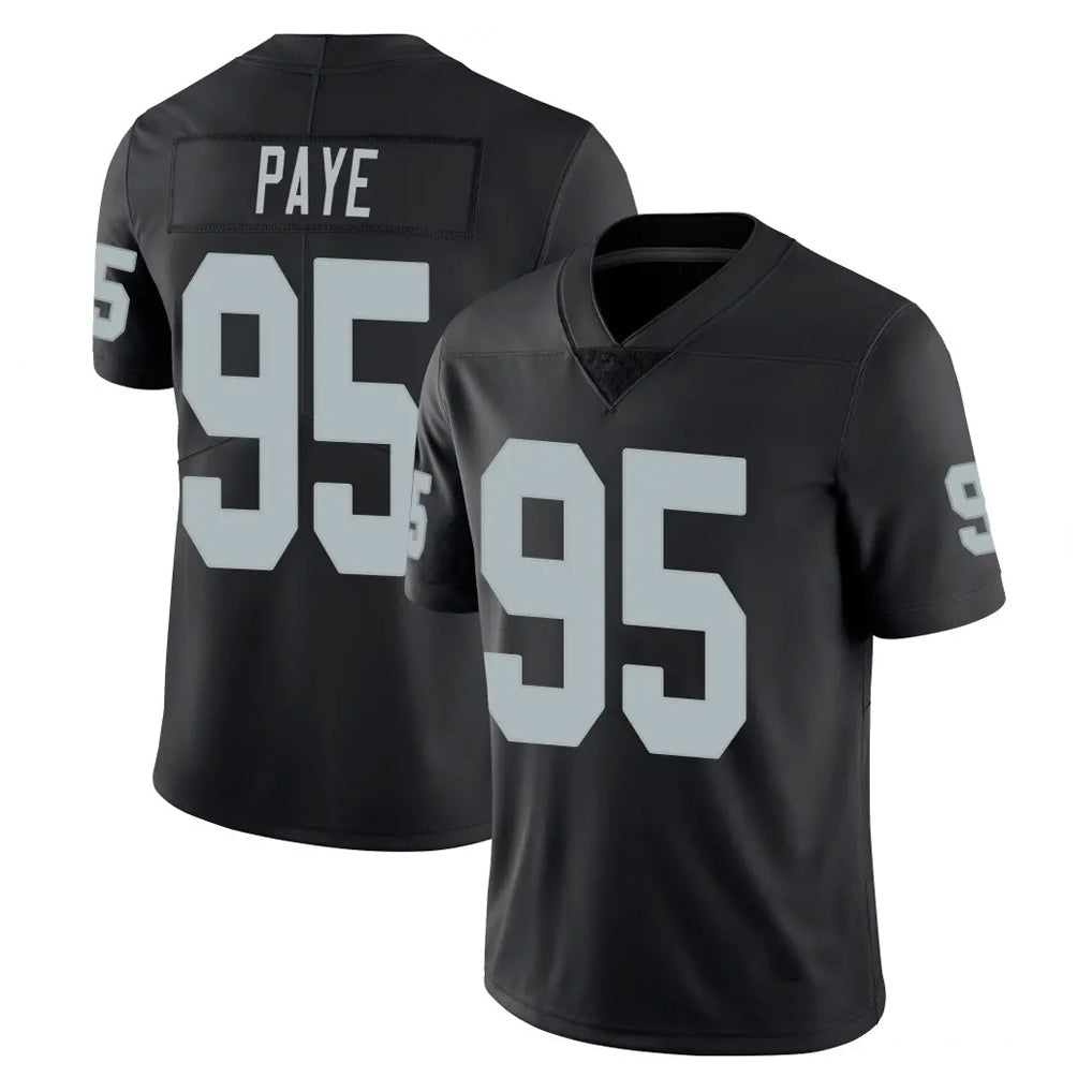 LV.Raiders #95 Kwity Paye Player Black Limited Vapor Untouchable Home Game Stitched Jerseys