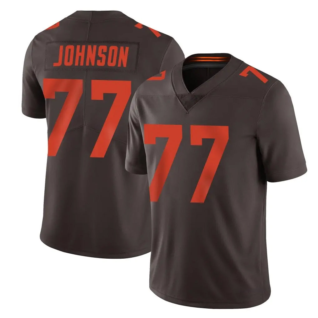C.Browns #77 Zion Johnson Player Browns Color Rush Limited Home Game CAdoa Stitched Jerseys