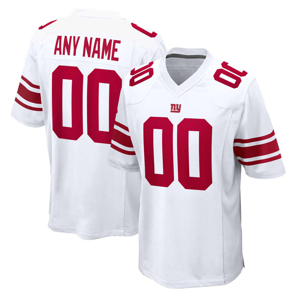 Custom NY.Giants White Home Game Any Name & Numbers CAdoa Stitched Jerseys